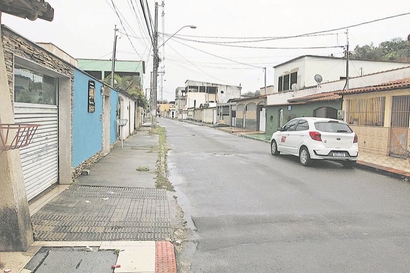 Rua B, em Nova Brasília, Cariacica (Foto: Kadidja Fernandes/AT)