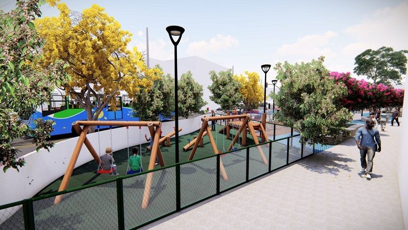 Parquinho será uma das atrações do novo espaço de lazer, que está previsto para ser entregue até maio de 2022. (Foto: Divulgação/ Prefeitura de Cariacica)