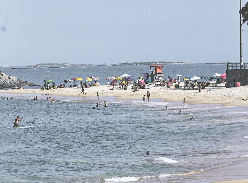 Praia da Costa, em Vila Velha (Foto: Dayana Souza/AT)