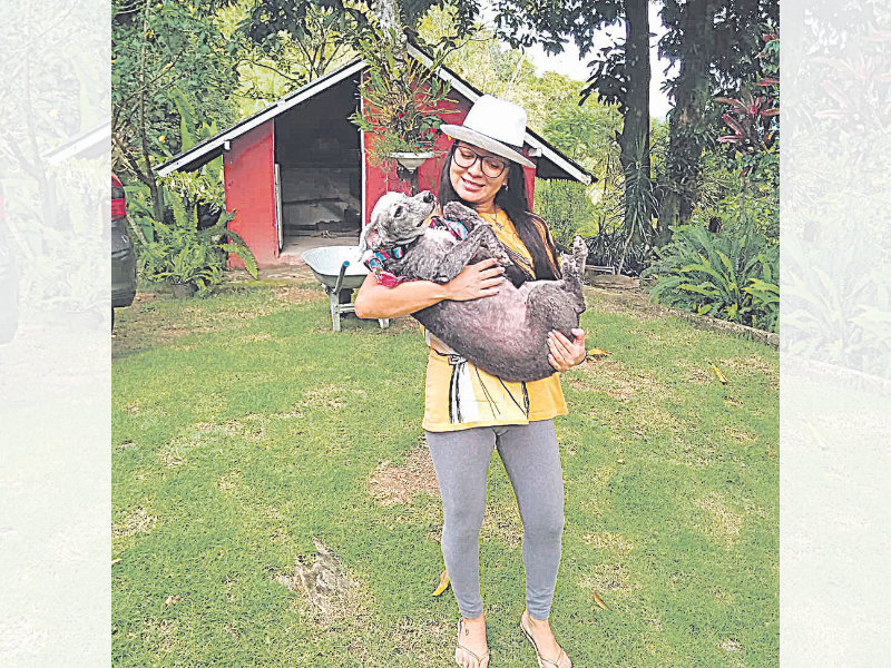Tatiana Nagasava adotou a cachorrinha Zara há sete anos (Foto: Divulgação)