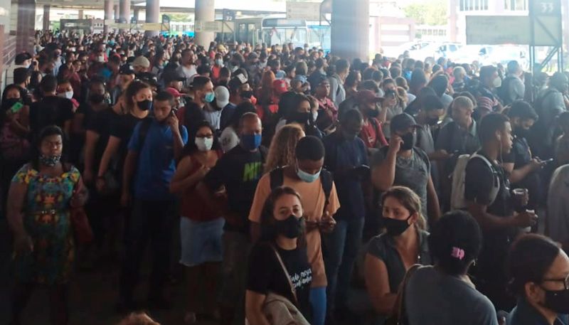 Terminal de Campo Grande, na manhã desta sexta-feira (Foto: Divulgação / Sindirodoviários)