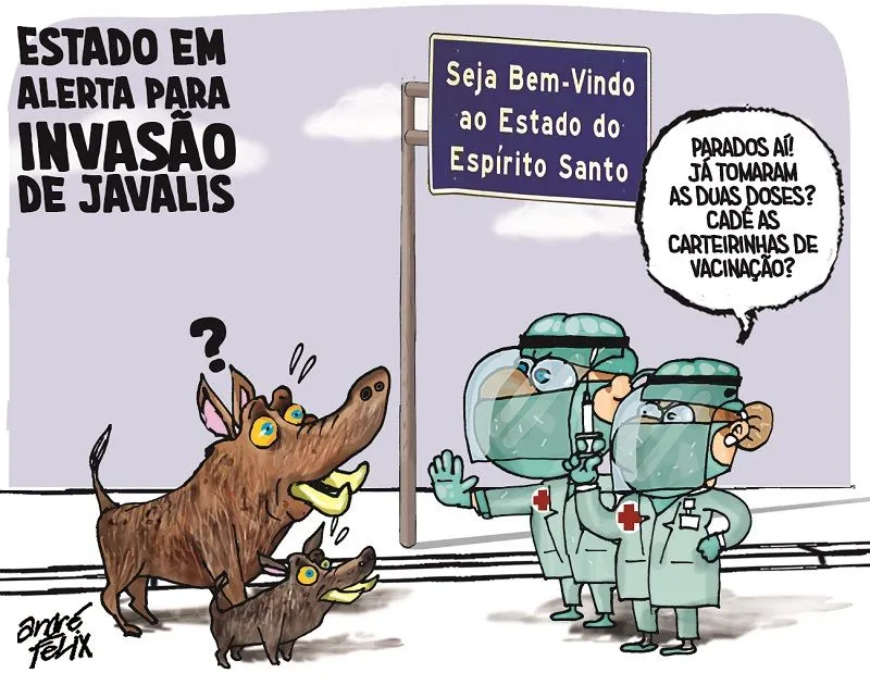 Imagem ilustrativa da imagem Charge do Dia: Invasão de javalis
