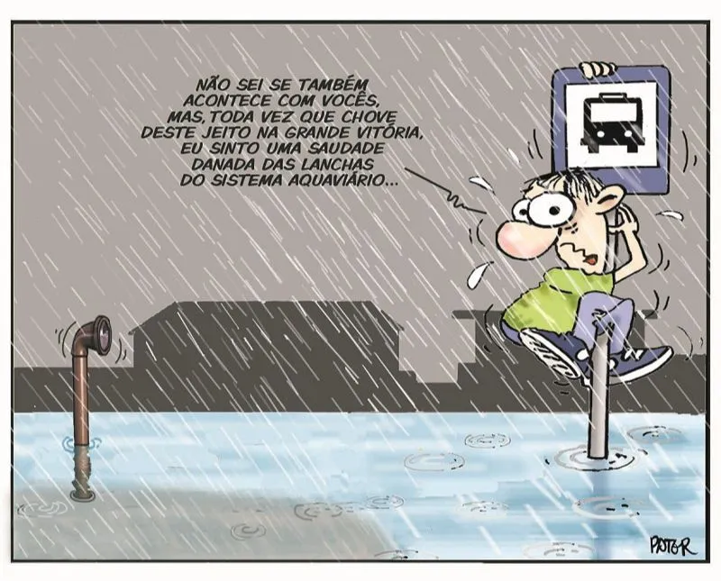 Imagem ilustrativa da imagem Charge do Dia: Saudades aquaviário