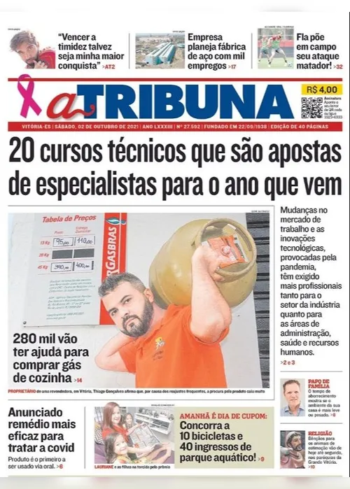 Imagem ilustrativa da imagem Confira os destaques de A Tribuna deste sábado