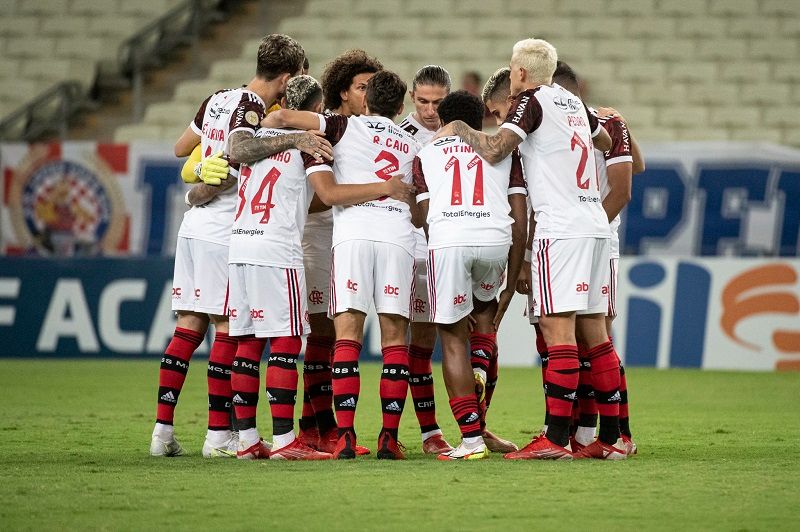 Flamengo vence Fortaleza fora e mantém distância do Atlético-MG (Foto: Alexandre Vidal/CRF)