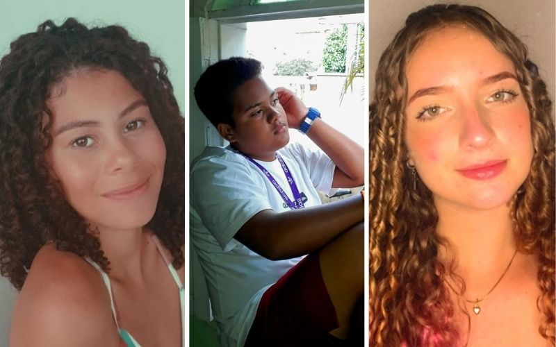 Julia, 16 anos Leonardo, de 15, e Leticia, de 16, morreram em um acidente em Aracruz quando seguiam juntos de carro para uma festa. O veículo bateu em uma van (Foto: Reprodução/ Redes Sociais)