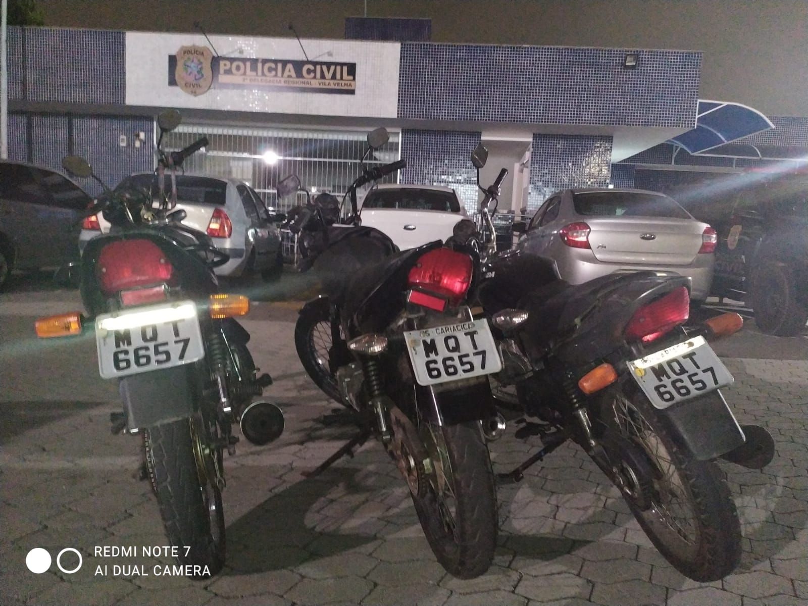 Motos apreendidas pela Guarda Municipal de Vila Velha (Foto: Divulgação/GMVV)