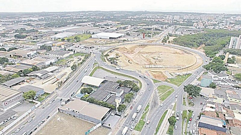 Obras da segunda fase do projeto de reforma da “Rotatória do Ó”, em Laranjeiras, tiveram início nesta semana (Foto: Renato Paoliello Filho/PMS)