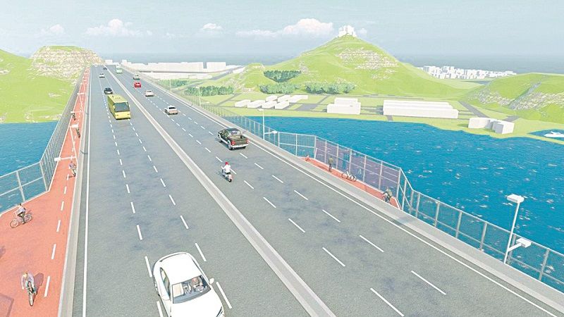 Projeto mostra como ficará a ponte (Foto: Divulgação )